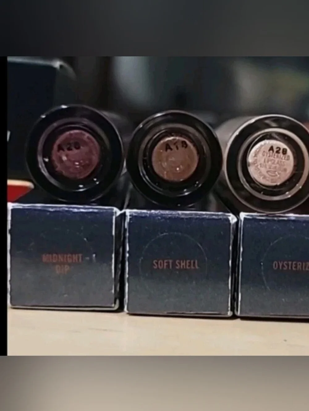 Mac Lipglass Mirage Noir Soft Shell Midnight Dip Oysterized NIB